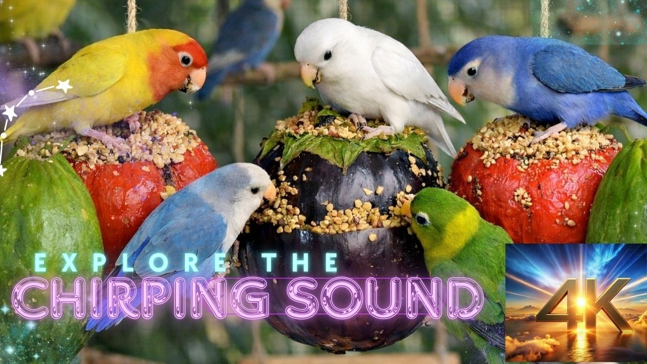 🕊️ Explore The Chirping Love Birds | Super Relaxing Bird Sounds 🌿✨