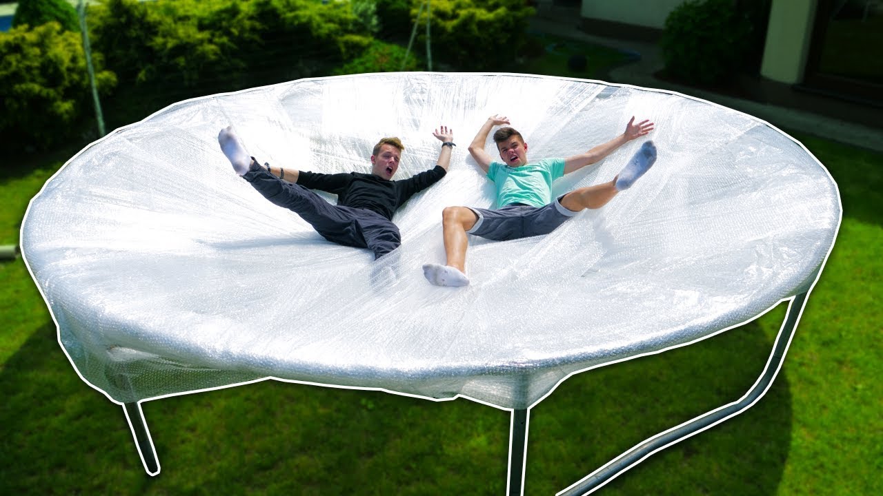 TRAMPOLINA Z FOLII BĄBELKOWEJ!