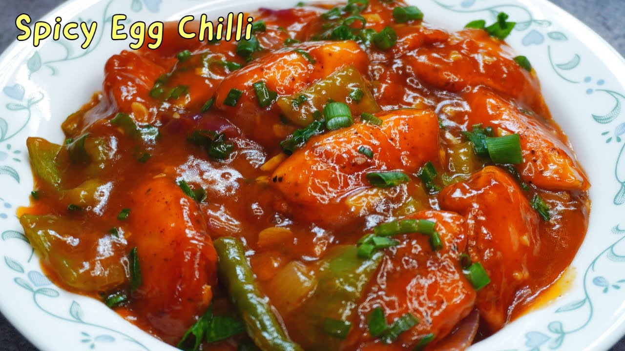 How to Make Egg Chilli Recipe | Homemade Egg Chilli Dry Recipe | Hard Boiled Egg Recipe Ideas