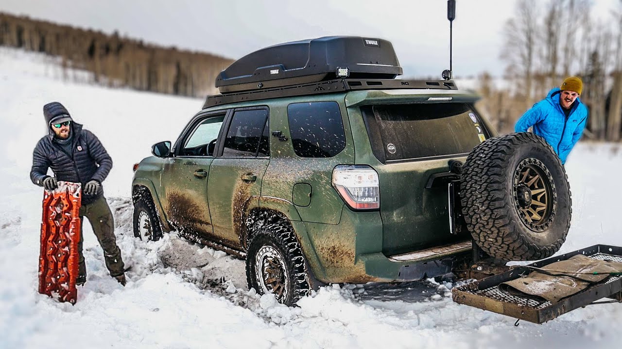 HOW DID THIS HAPPEN?! | Stuck in DEEP Snow + Adventures in Frozen Forest Land