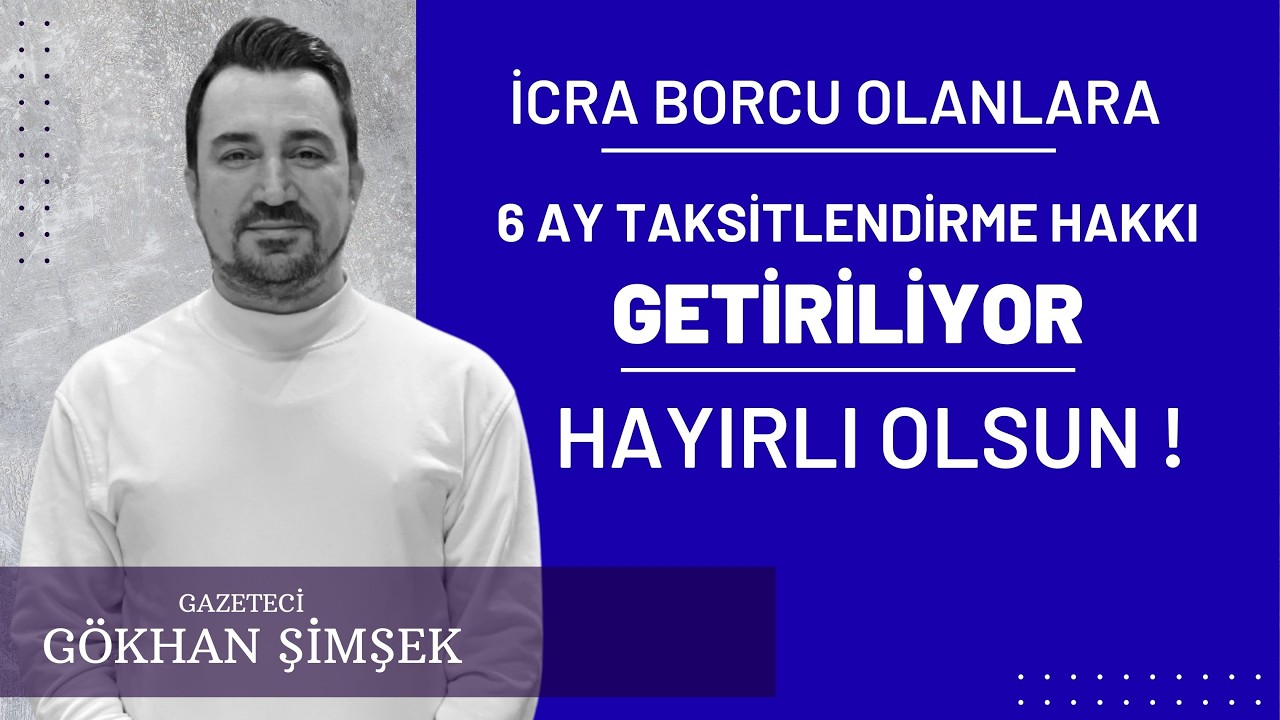 İcra Borcu Olanlara 6 Taksitle Ödeme Hakkı Getiriliyor