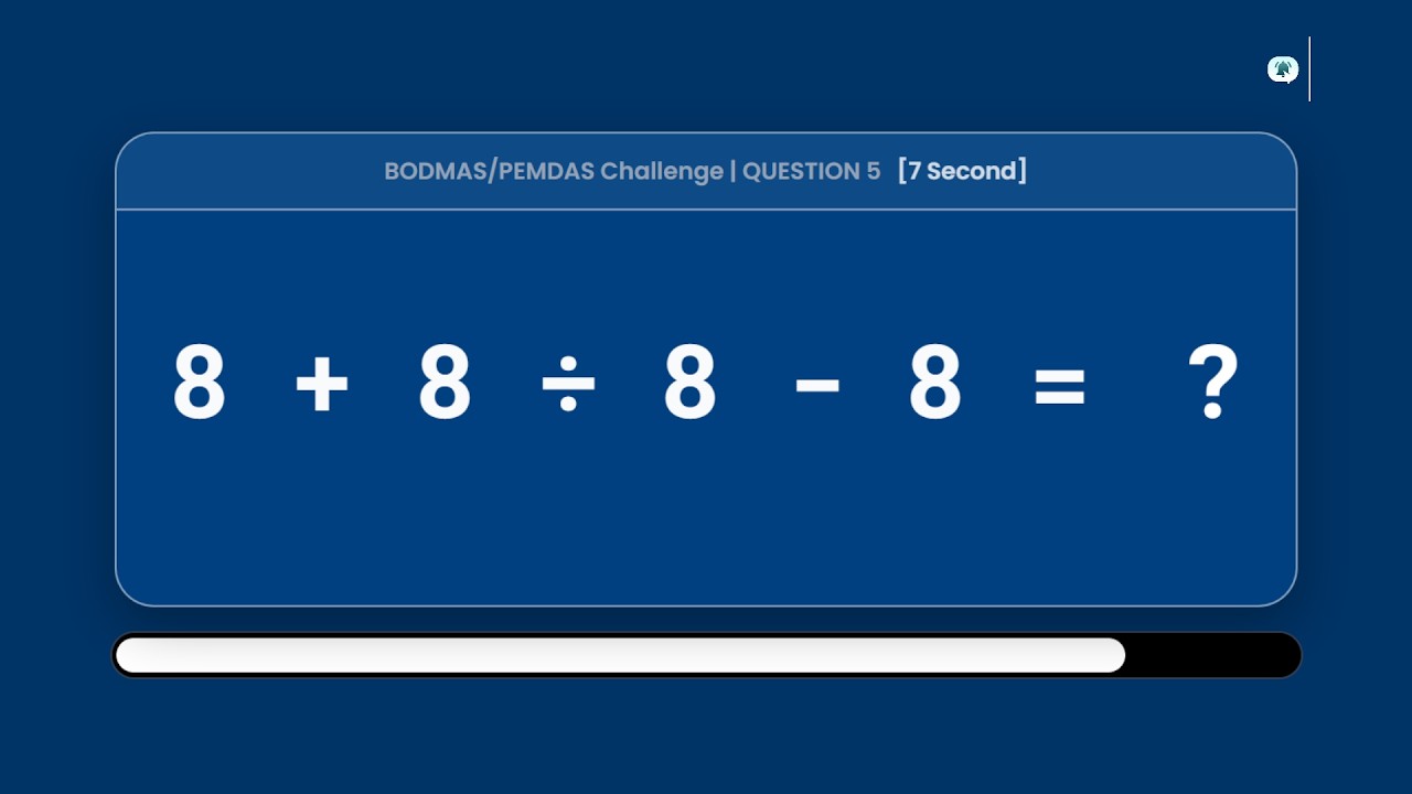 BODMAS PEMDAS QUIZ — 20 timed math challenges from warm-up to wow
