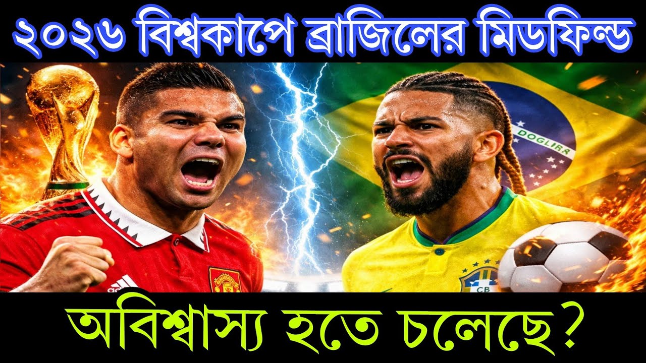 ২০২৬ বিশ্বকাপে ব্রাজিলের মিডফিল্ড কি অবিশ্বাস্য হতে চলেছে? মিডফিল্ডে কি আবার &lsquo;বস&rsquo; ব্রাজিল? 
