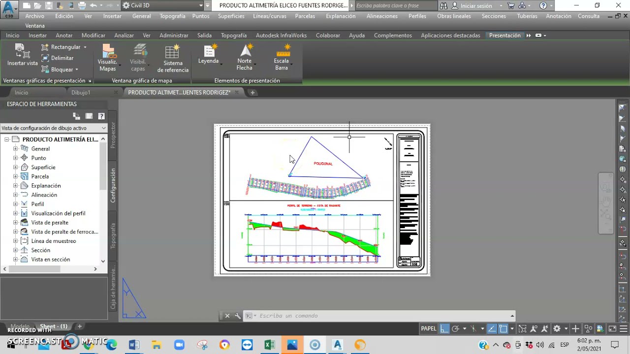 CÓMO CREAR UNA PRESENTACIÓN EN PLANTA - PERFIL - CIVIL 3D 🧑‍💻