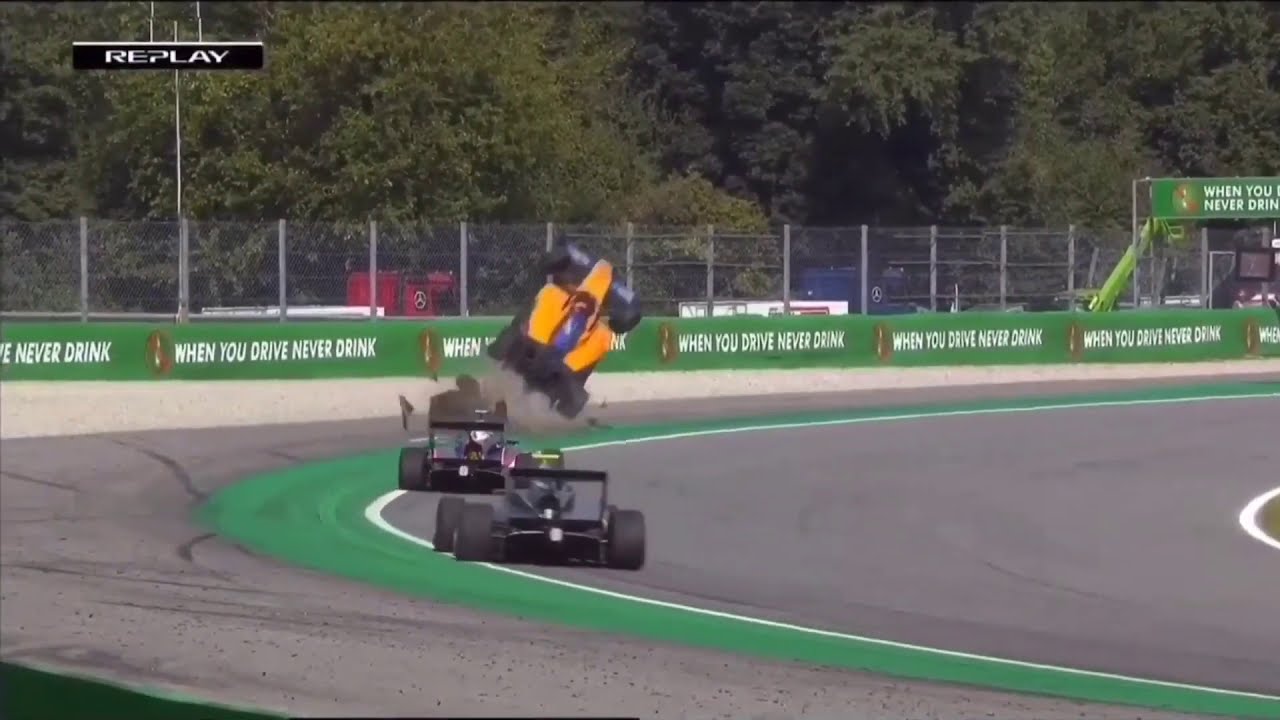 F3 Alex Peroni heavy Crash at Monza 2019