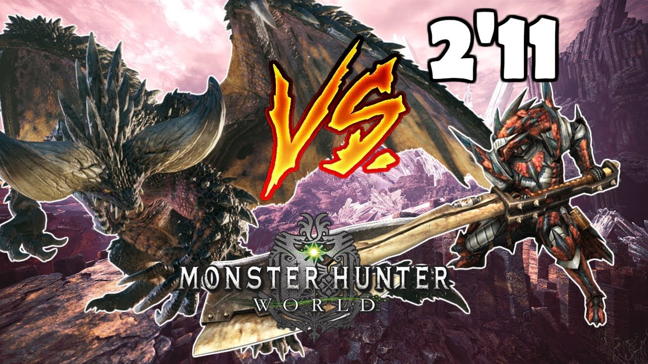 HACHA ESPADA vs NERGIGANTE solo (2'11) - Monster Hunter World (Gameplay Español)