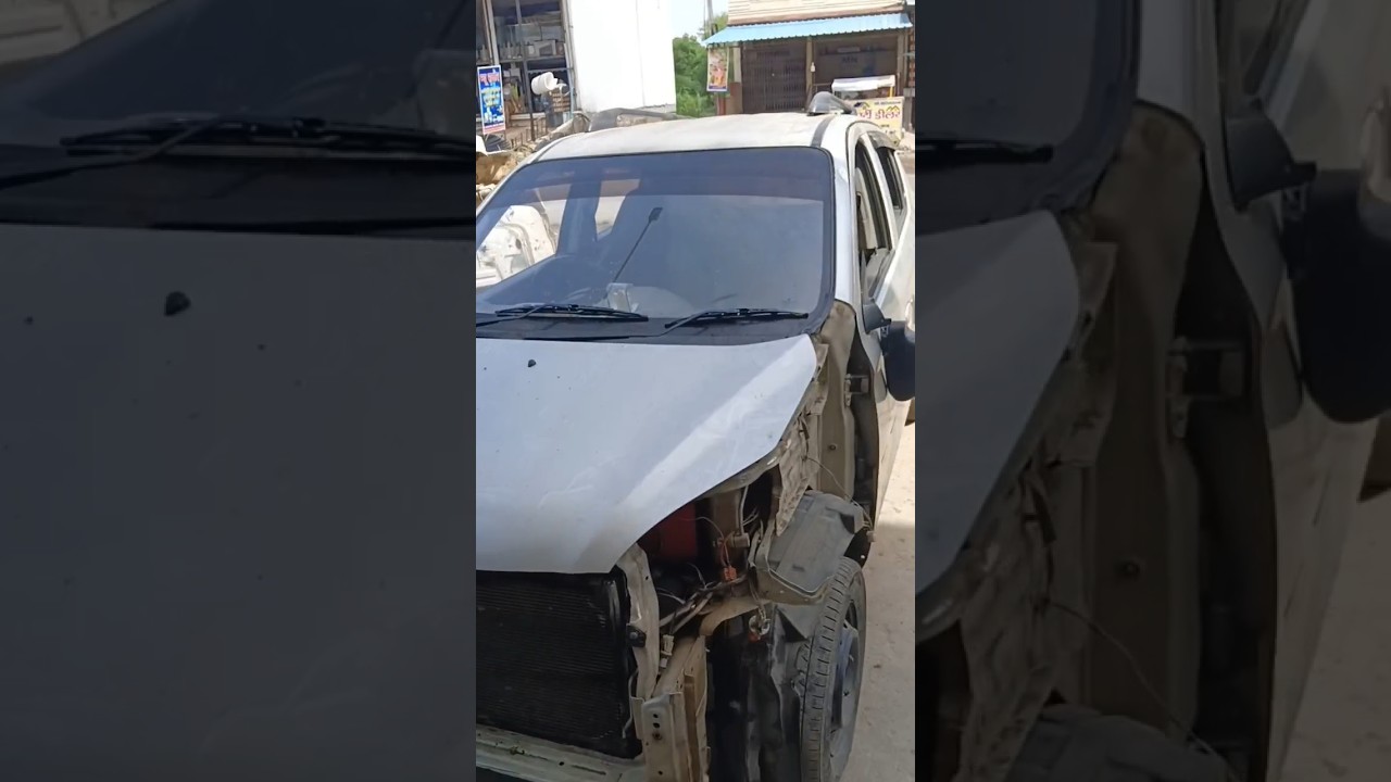 Alto car left panel damage repairing video panel band repairing video