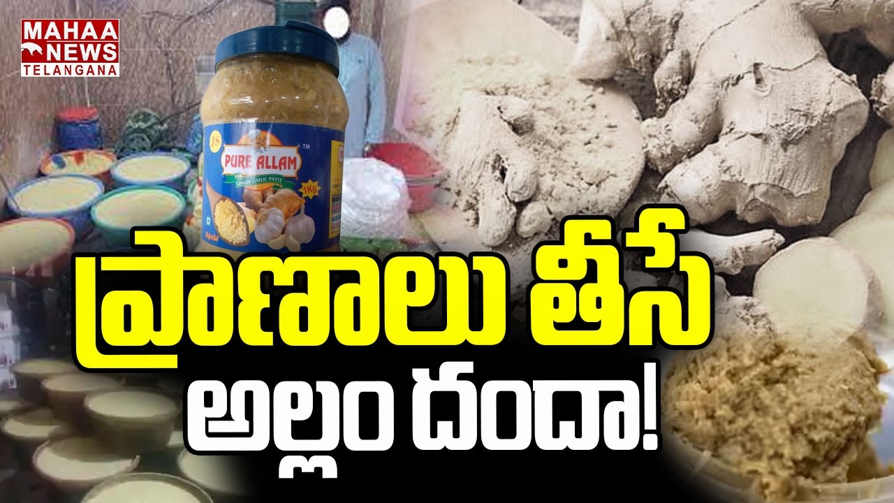 ప్రాణాలు తీసే అల్లం దందా | Adulterated Ginger Garlic Paste | Fake Ginger Garlic Paste | Mahaa