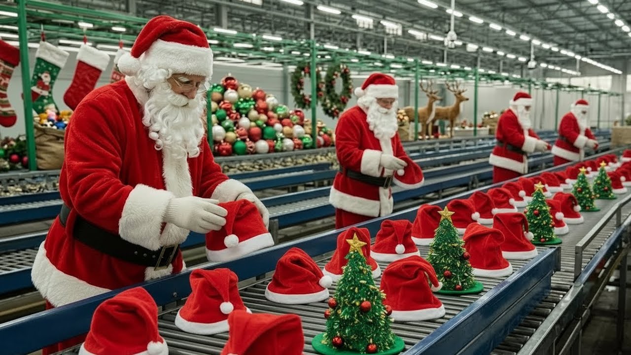 🎅 Inside the Factory Making Iconic Santa Hats for the World