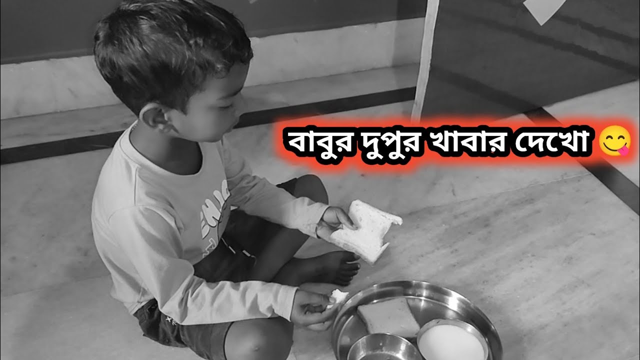 বাবুর দুপুর খাবার দেখো 😋