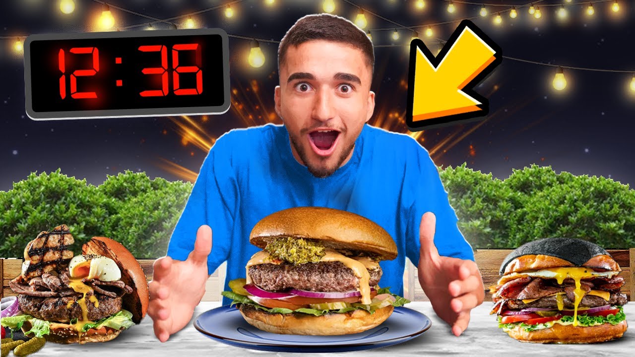 חי 24 שעות על ההמבורגרים הכי מושחתים בארץ!! (מעל ל10,000 קלוריות!!)