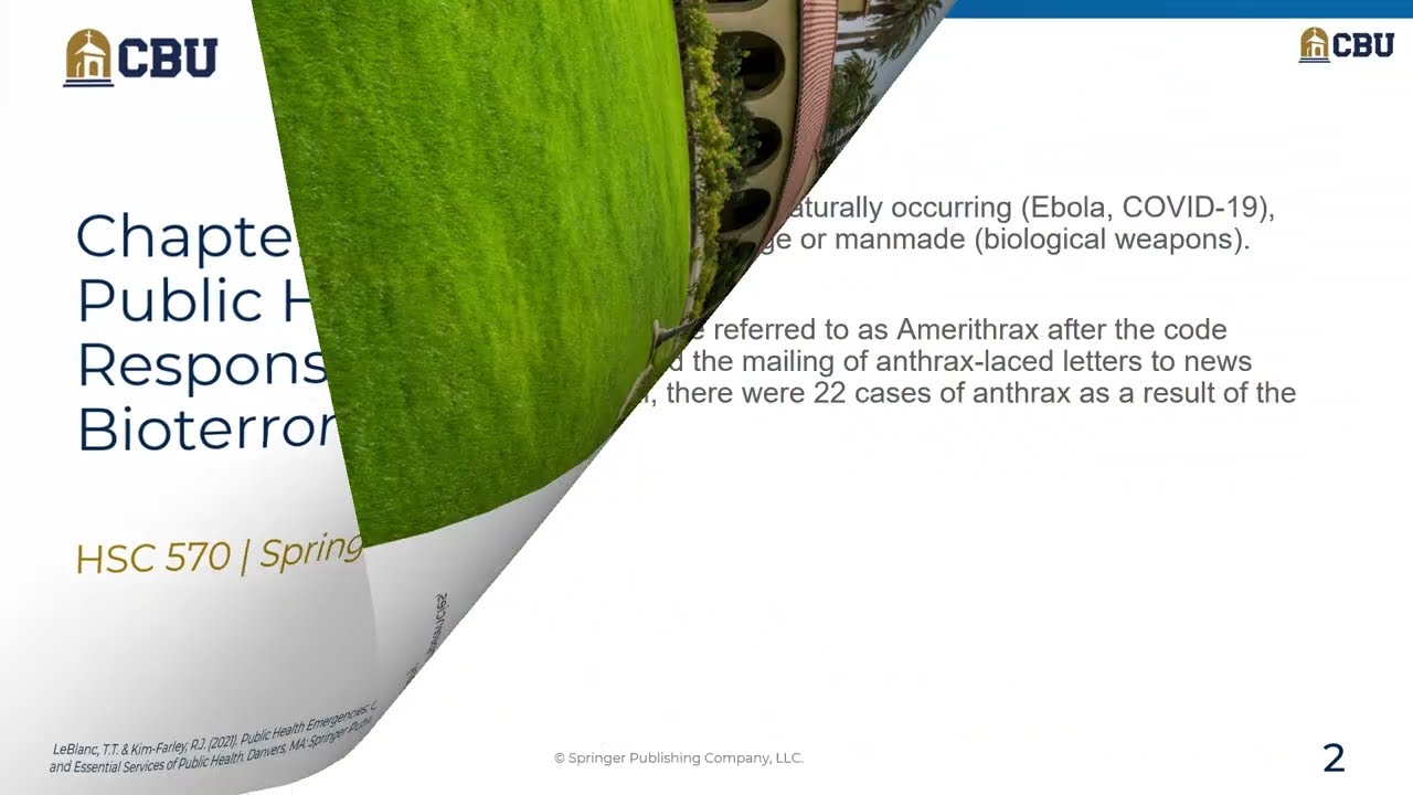 Week 05 Chapter 11 Public Health Emergencies