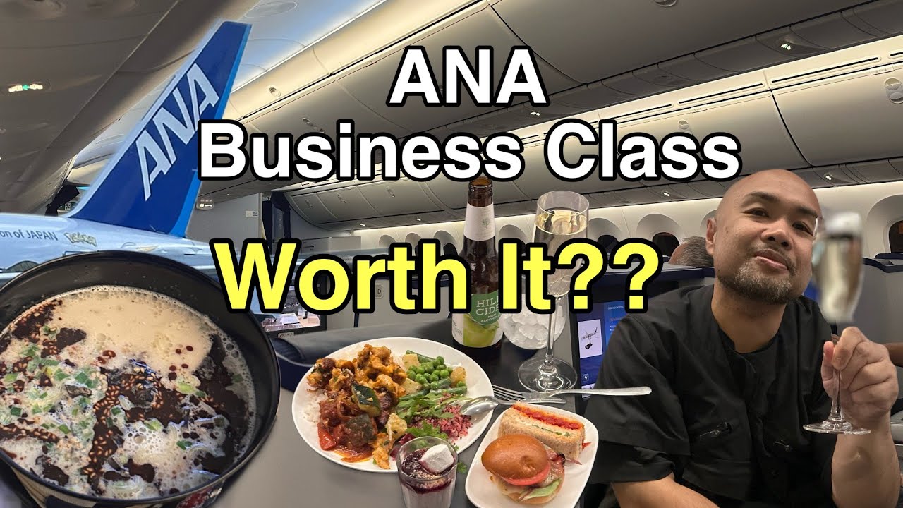 Обзор рейса ANA All Nippon Airways BUSINESS CLASS из Сиднея в Токио, Япония