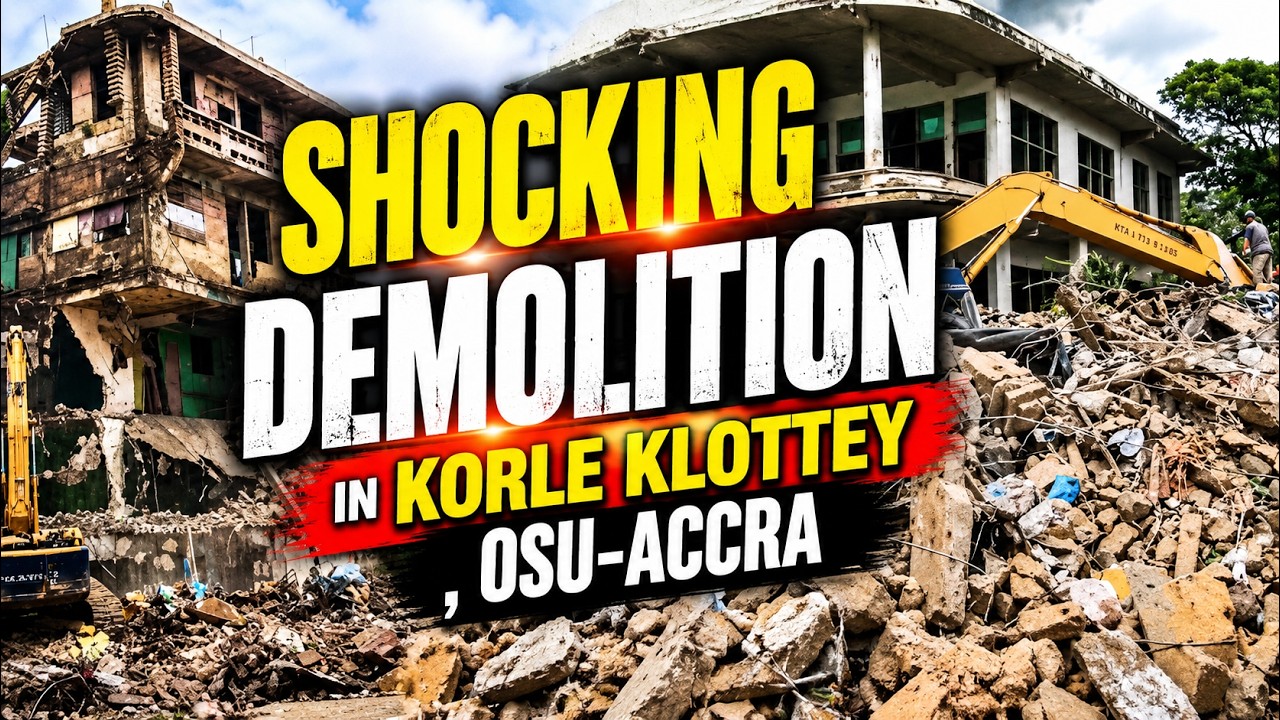 Shocking Demolition in Korle Klottey 5 Storey Building Brought Down