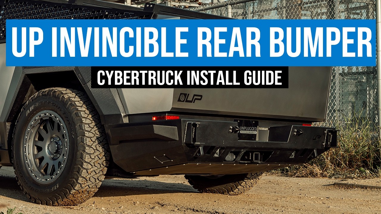 UP Invincible Cybertruck Rear Bumper with Hardcore Trailer Hitch Install Guide