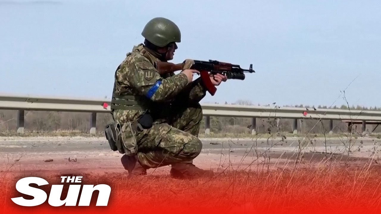 Ukrainian soldiers patrol recaptured territory near Kyiv