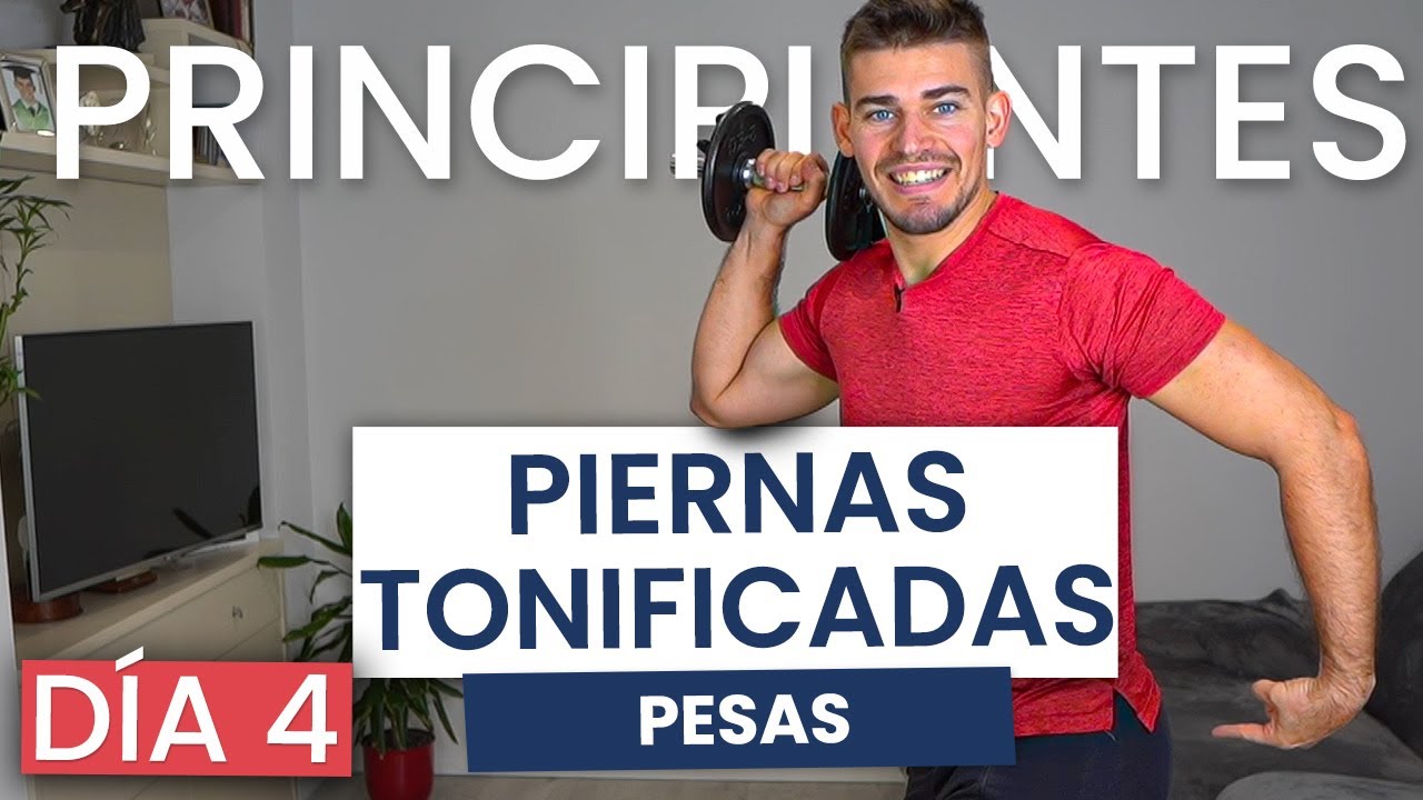 🔥 Los MEJORES EJERCICIOS con PESAS para PRINCIPIANTES - Ejercicios TREN INFERIOR con pesas en casa