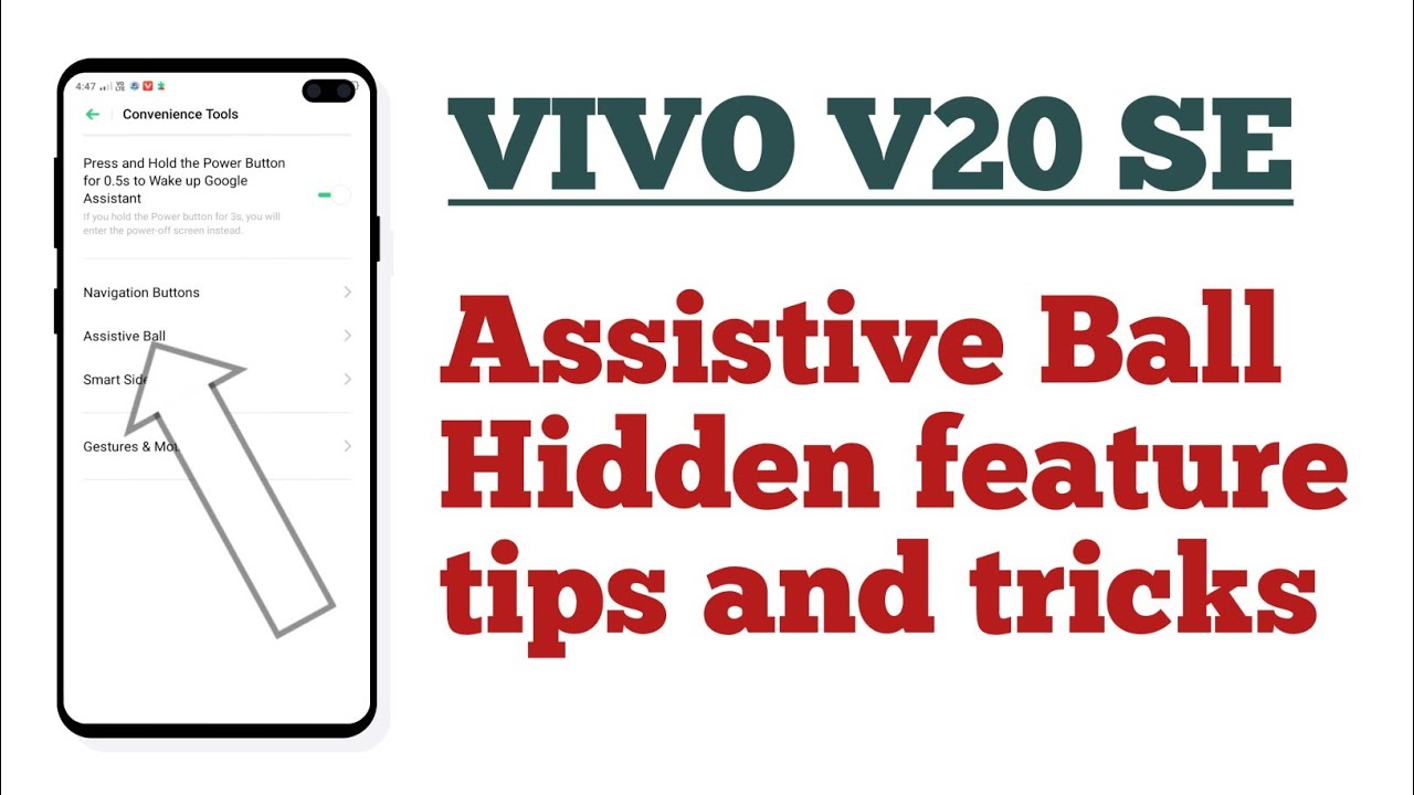 VIVO V20 SE Assistive Ball feature top Hidden feature 2020 Tips and tricks in VIVO V20 SE