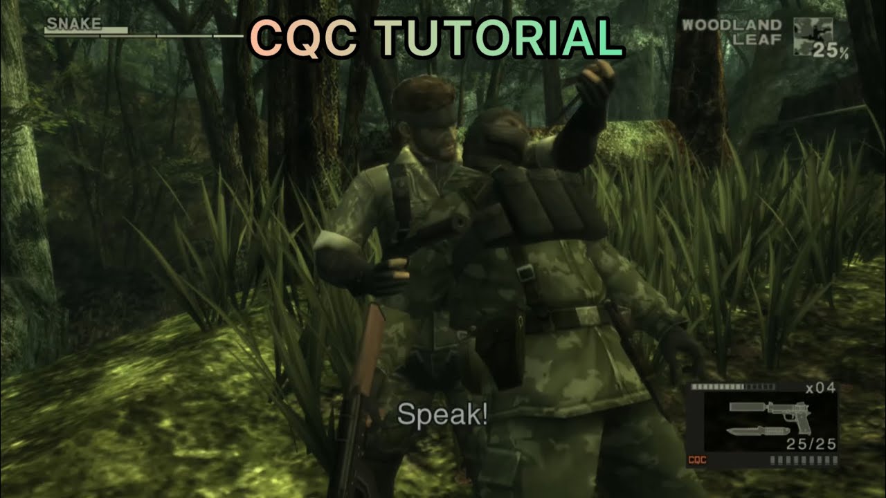 Учебник CQC: захват и допрос врагов (Metal Gear Solid 3 Snake Eater)