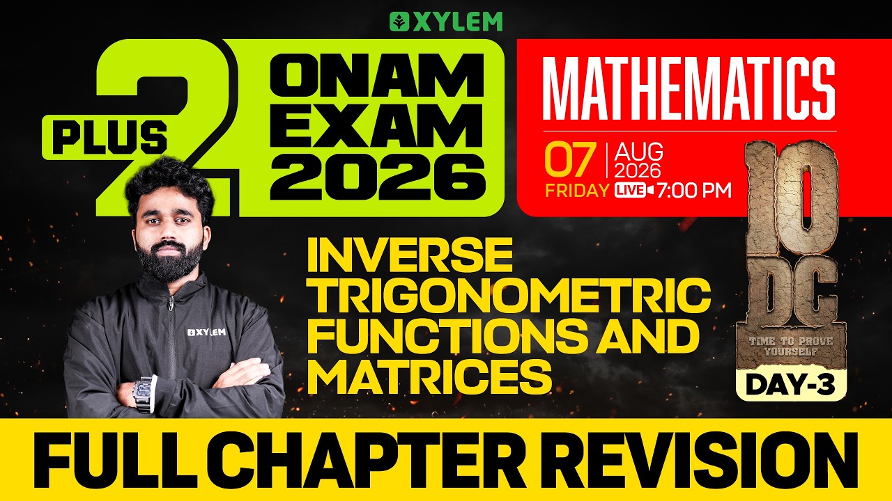 Plus Two Maths | Inverse Trigonometric Functions And Matrices - Full Chapter Revision