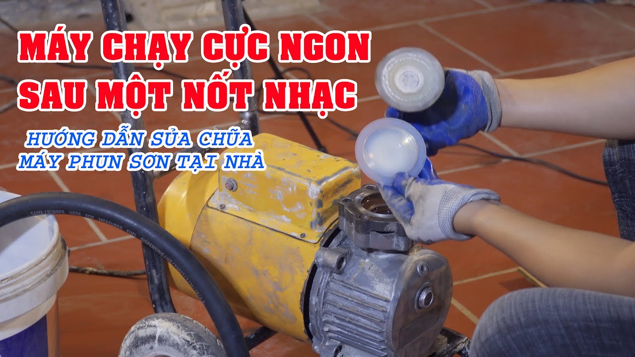 MÁY PHUN SƠN CÔNG NGHIỆP HƯỚNG DẪN THAY DẦU MÁY MÀNG BƠM  MÁY PHUN SƠN NƯỚC TẠI NHÀ PHẦN 2