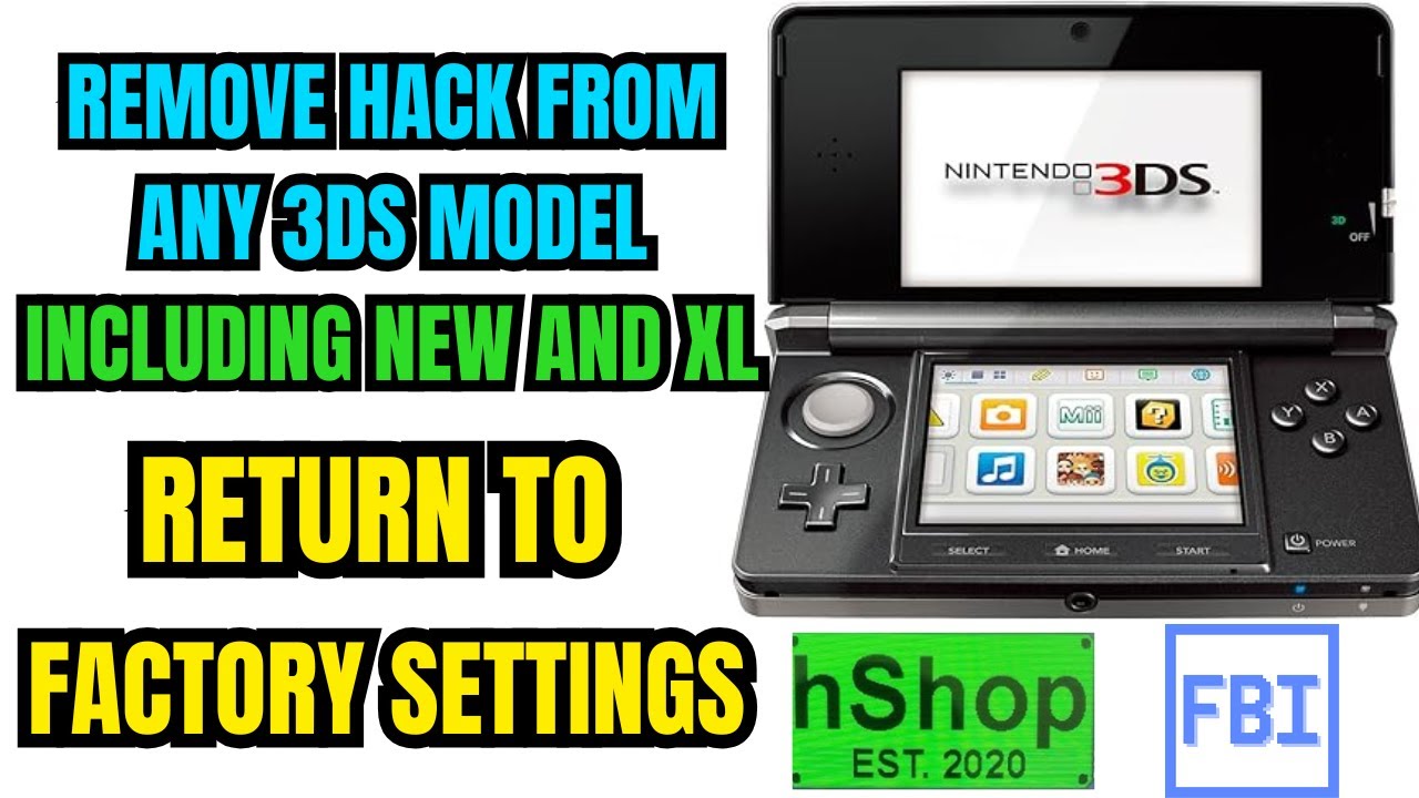 Руководство по удалению взломанной Nintendo 3DS и возврату к заводским настройкам прошивки