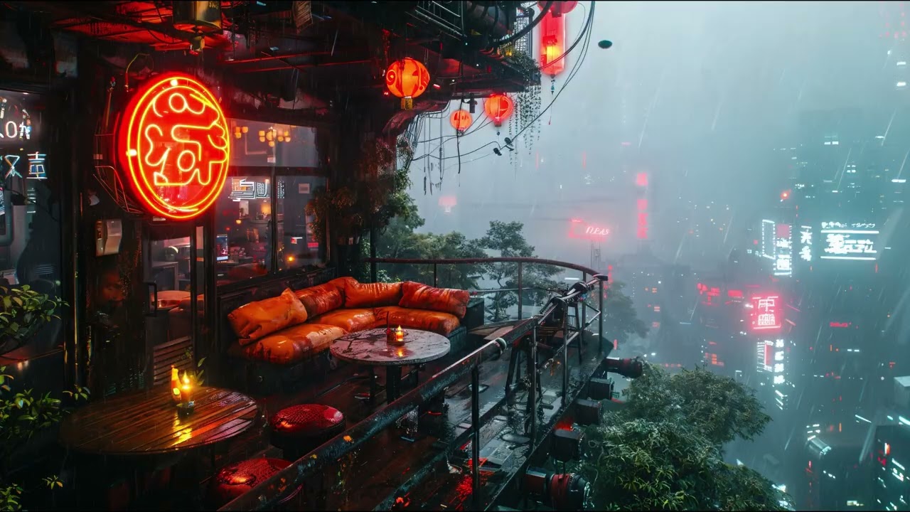 Cyberpunk Lofi Music for Studying 🌆 Rainy Tokyo Night | Lofi Hip Hop & Ambient Beats
