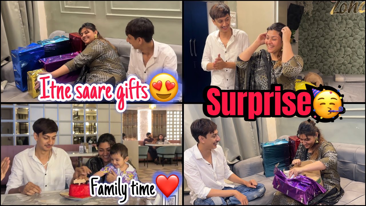 Nausheen ko Anniversary pe Mile itne saare gifts😍sabki kiye unboxing💃special surprise meri taraf se💋
