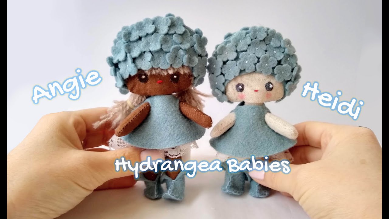 How we Make a Baby Hydrangea flower - Cloth dolls - How to make a rag doll - fabric doll