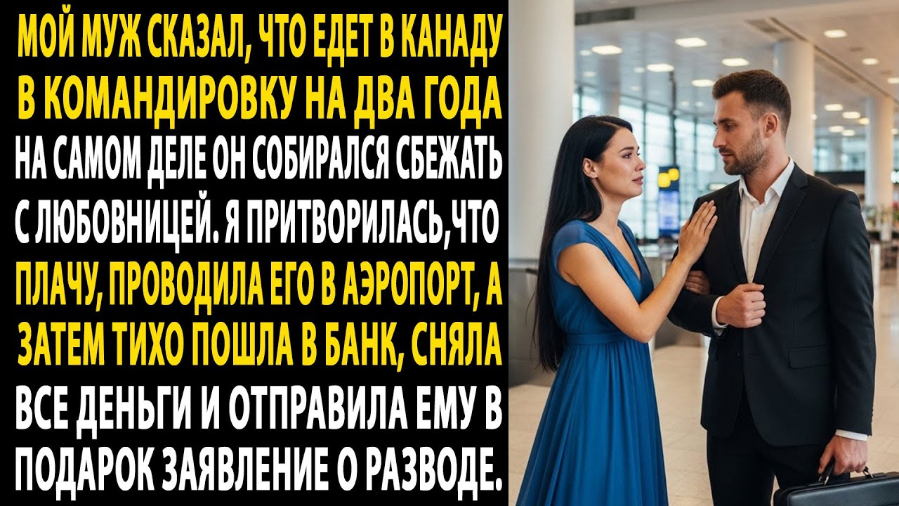 я узнала💔муж планировал побег в канаду✈️ с другой 👿я тихо сняла все деньги 💸и подала на развод.📄😡..