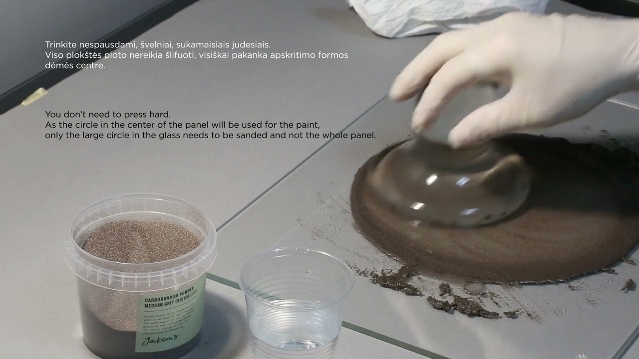 Making a paint mulling slab.