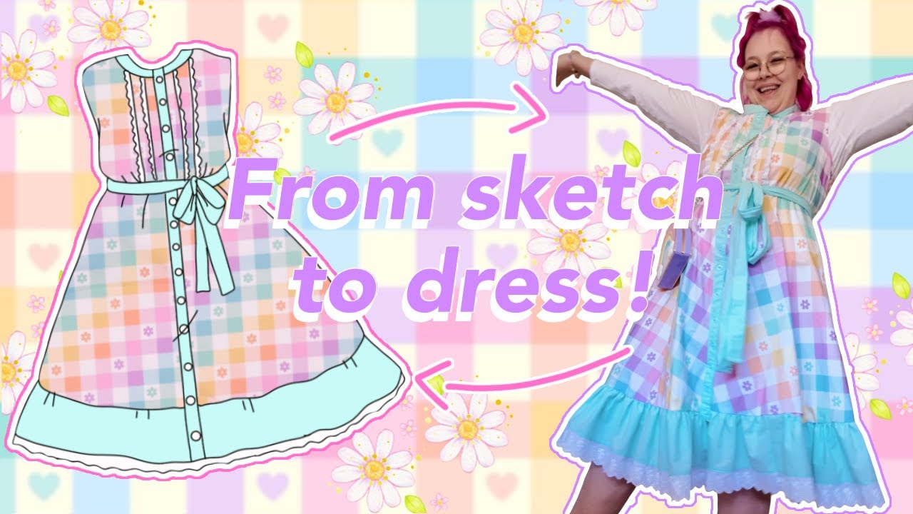 💕🌸 MAKING A CUTE DRESS TO KEEP THE SEASONAL DEPRE AT BAY! ✨ sew with me 🌸💕