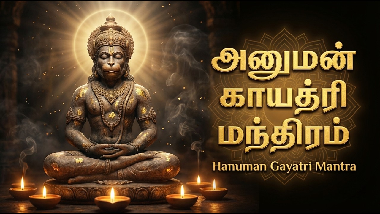 Hanuman Gayatri Mantra Tamil | Powerful Hanuman Mantra | Anjaneyar Bakthi Padalgal