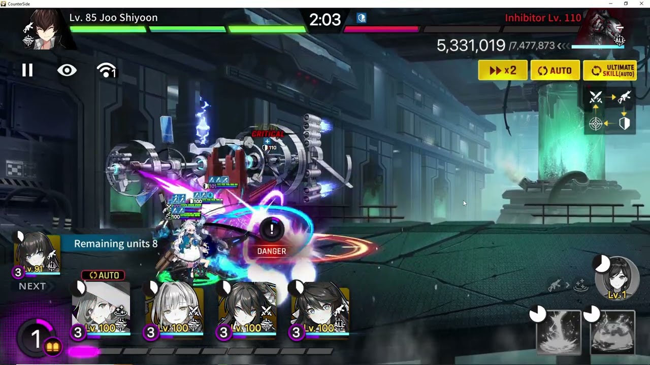 Counterside - Inhibitor 110 [ Shiyoon pulls wall ]