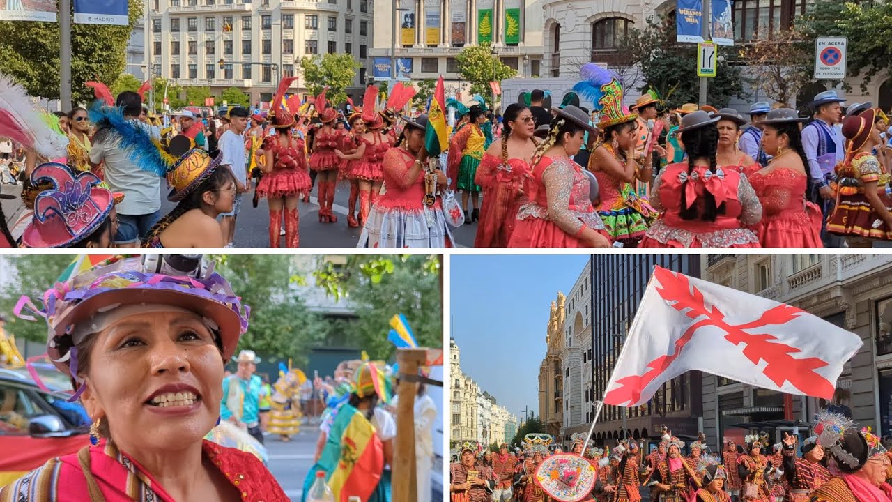 Fiesta boliviana de la Virgen de Urcupiña. Madrid. 16 de Agosto.