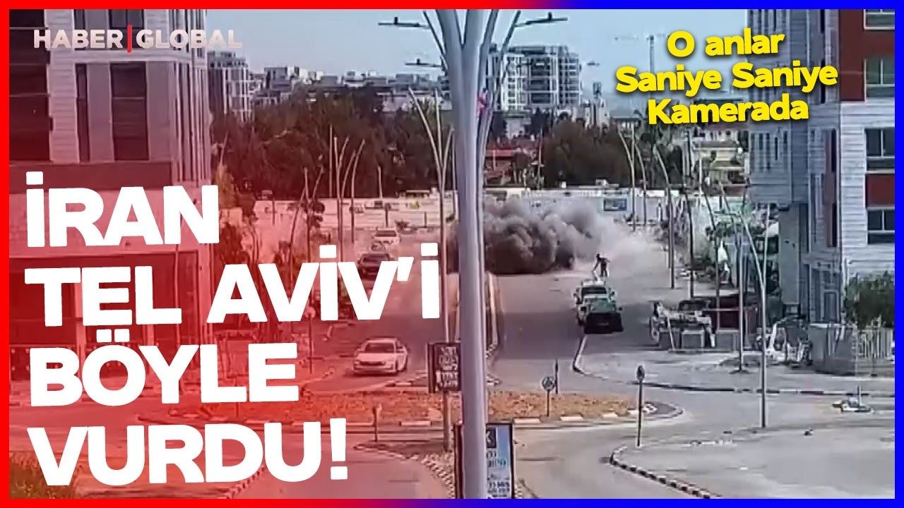 İRAN TEL AVİV'İ BÖYLE VURDU! O anlar Saniye Saniye Kamerada