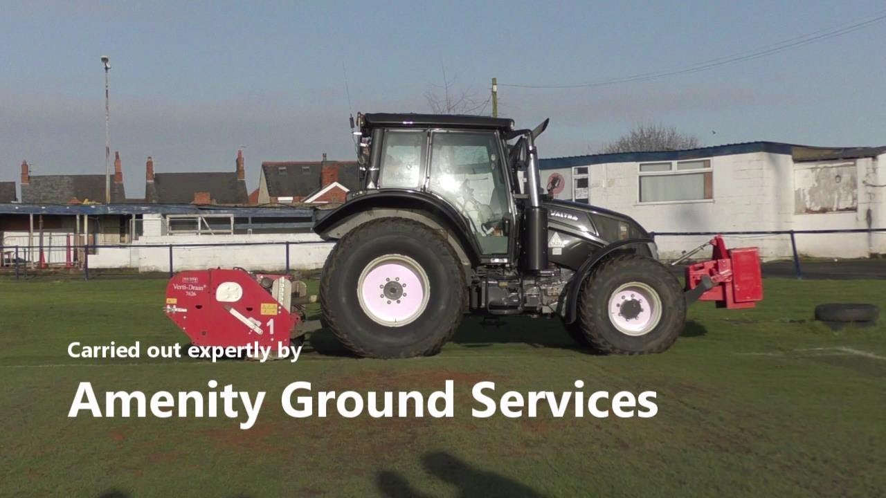 Barton Stadium - Verti-Draining Pitch the pitch