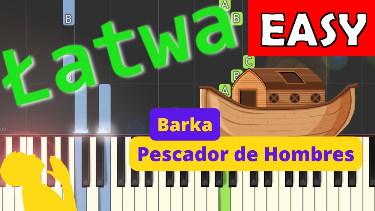 🎹 Barka - Piano Tutorial (łatwa wersja) 🎵 NUTY W OPISIE 🎼