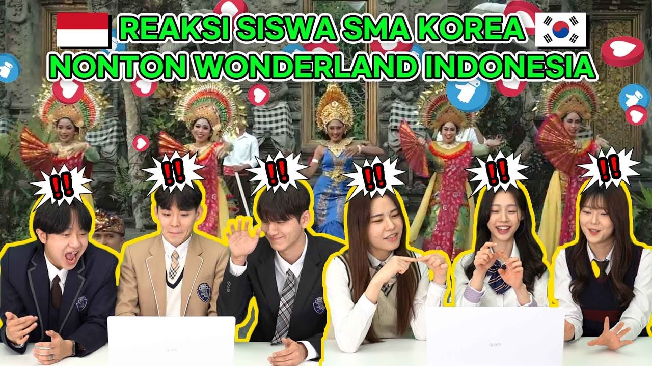 Siswa Korea Shock Lihat “Wonderland Indonesia” by Alffy Rev (ft. Novia Bachmid) 🇮🇩🇰🇷 | Reaction