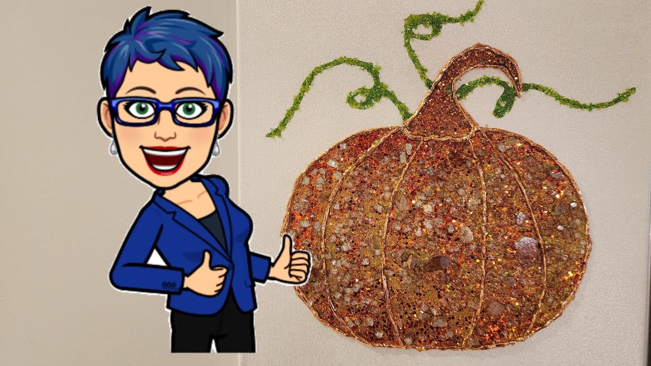 I'm BACK!!! Day 1 of Autumn Week let's make a Bling Bling Pumpkin. Video #521