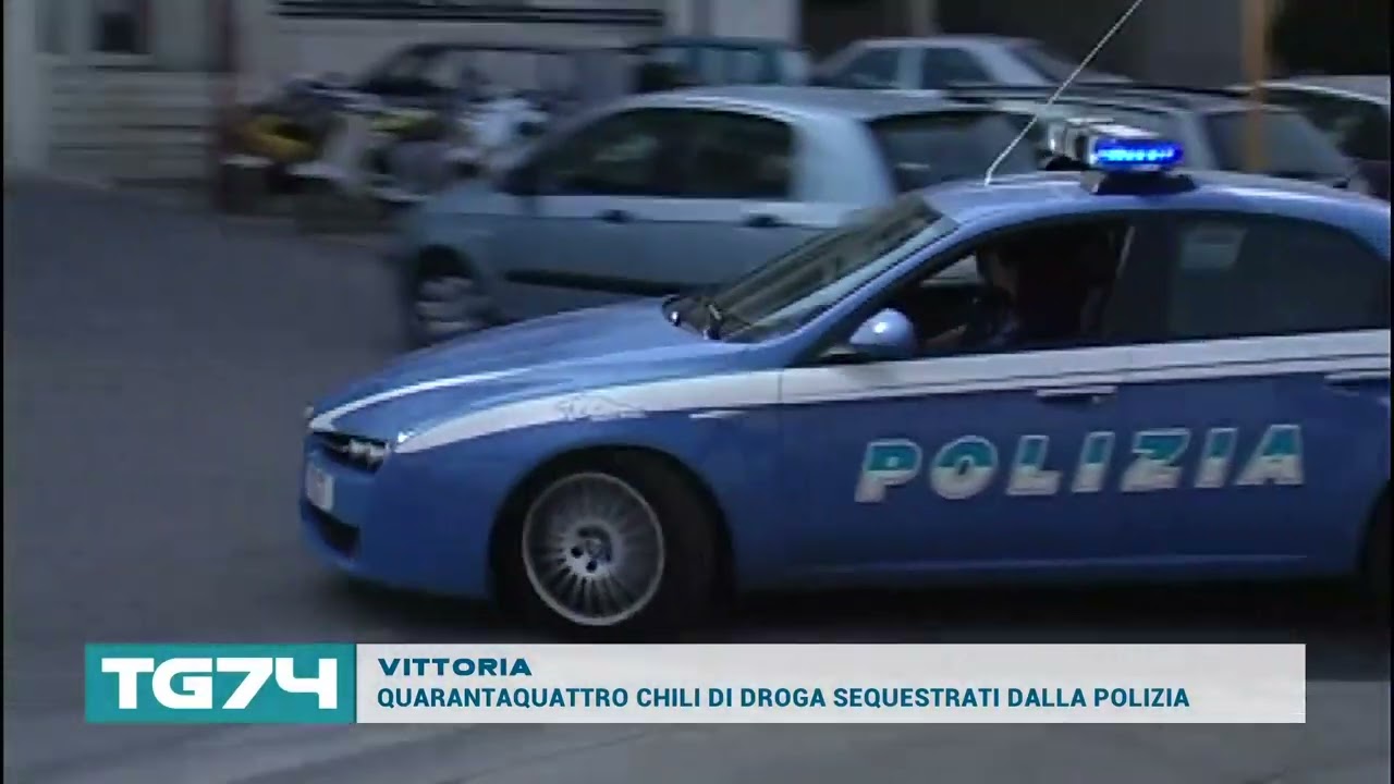 VITTORIA - QUARANTAQUATTRO CHILI DI DROGA SEQUESTRATI DALLA POLIZIA