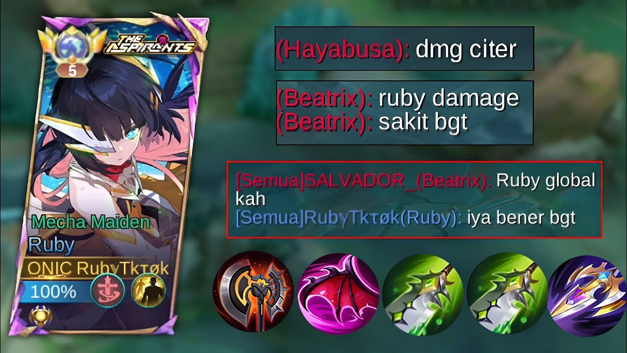 Ini Dia Build Ruby Yang Gak Masuk Akal, Sampe Musuh Berfikir Ruby Global