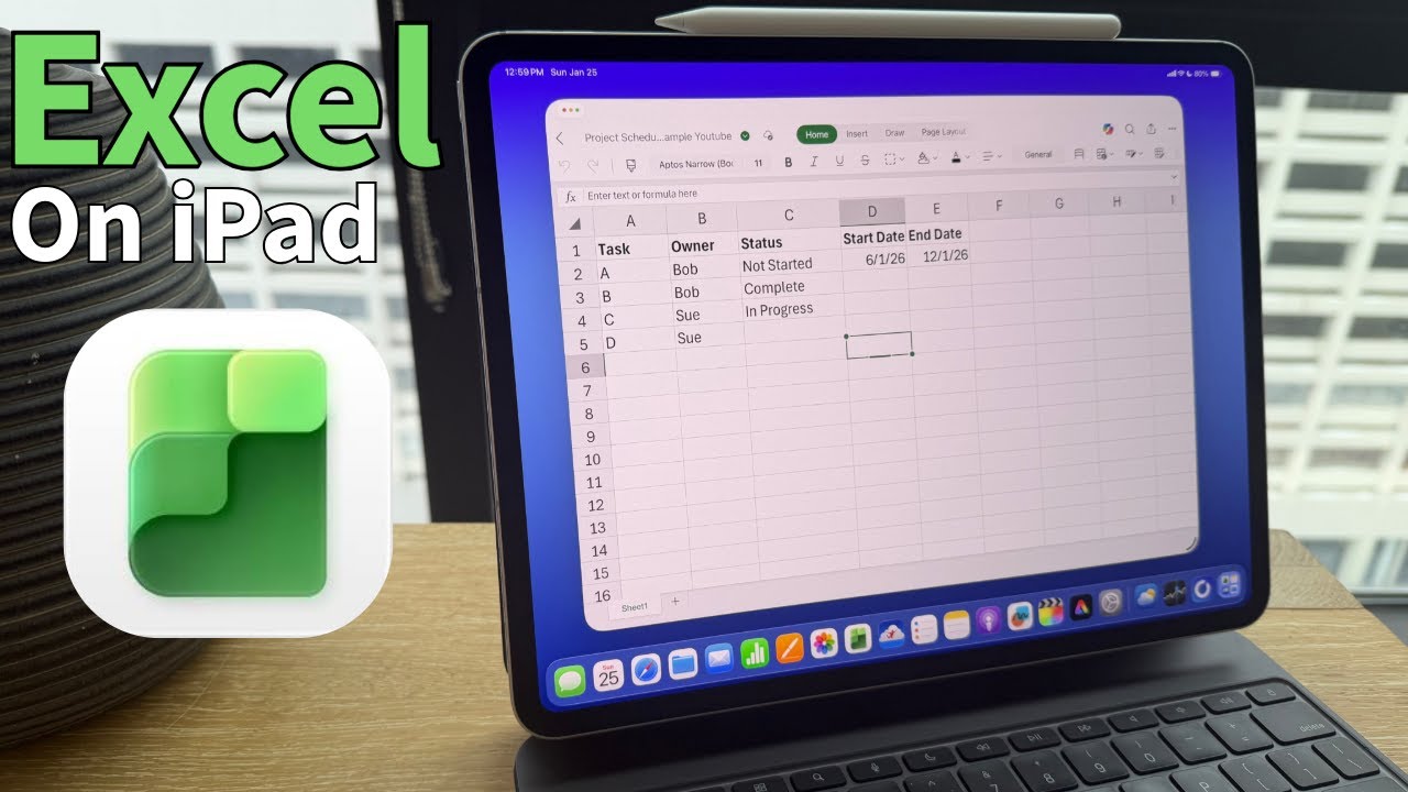 A Quick Start Guide to Microsoft Excel on iPad in 2026!