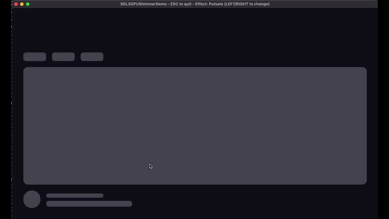 PharoSDL3: Demo GPU Shimmer Loading Effect