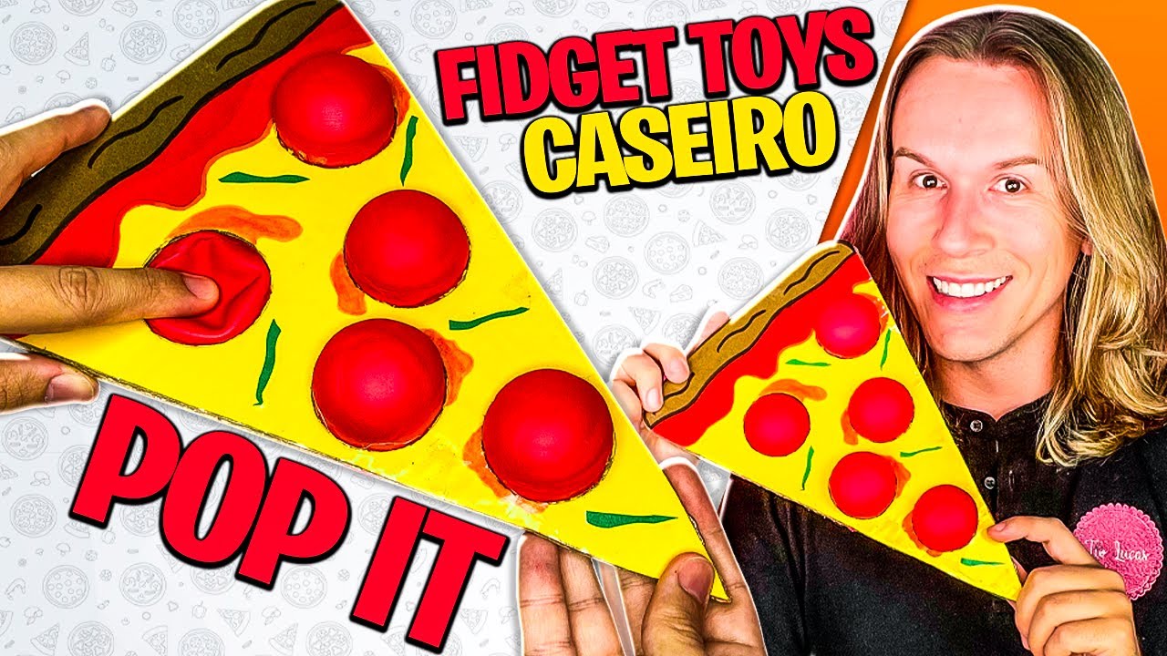 DIY POP IT PIZZA | COMO FAZER FIDGET TOYS CASEIRO #1 - | TIO LUCAS