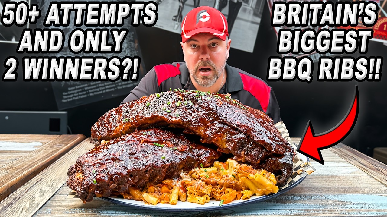 Только 4% превзошли самый мясной в Великобритании конкурс BBQ Challenge «Man V Ribs» в Лондоне, А...