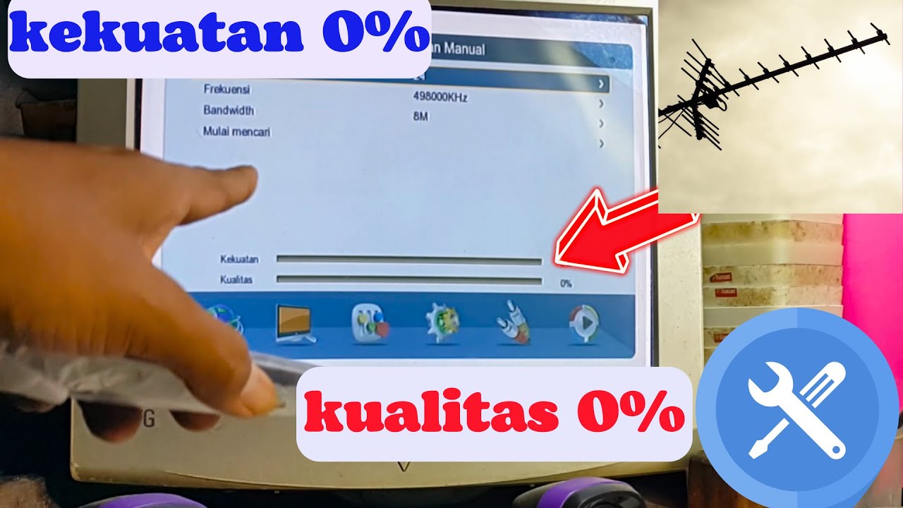 Masalah ini Sering terjadi di SET TOP BOX,Kekuatan Kualitas sinyal 0%