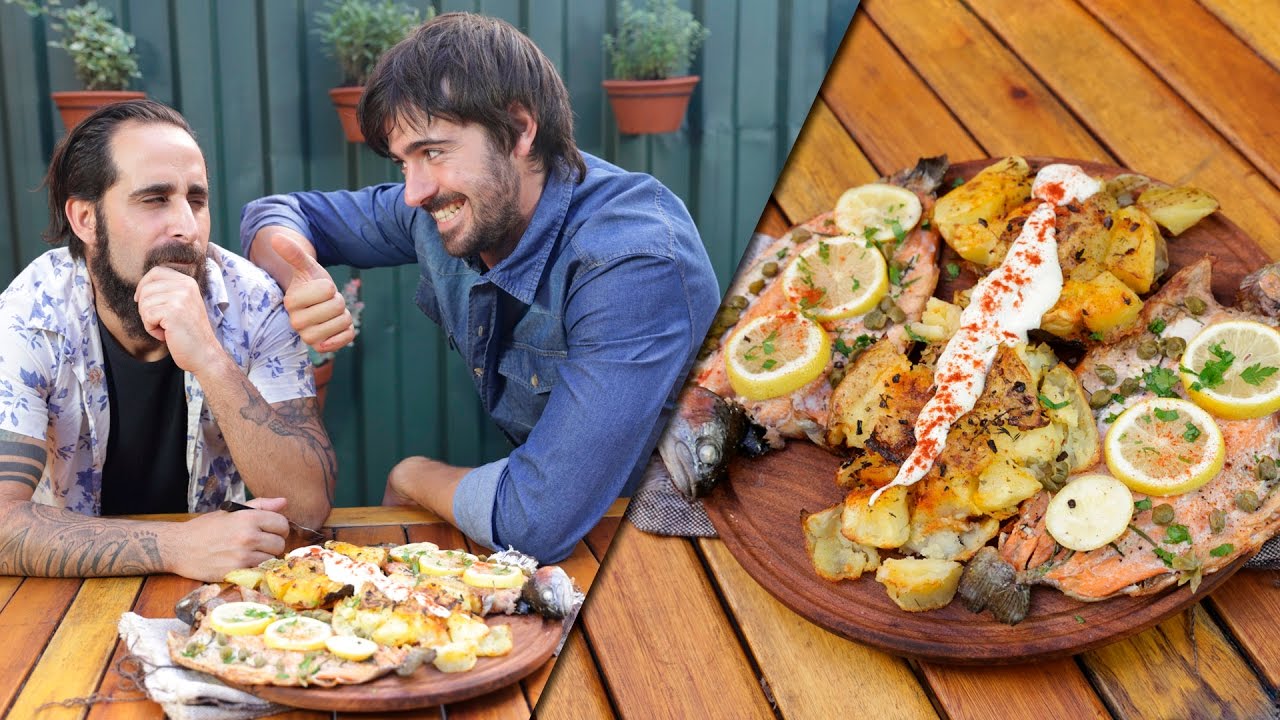 Trucha Asalmonada con Papa Explotada | Cook & Laucha 2x1