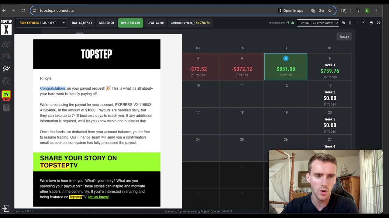 I got my second payout with Topstep!
