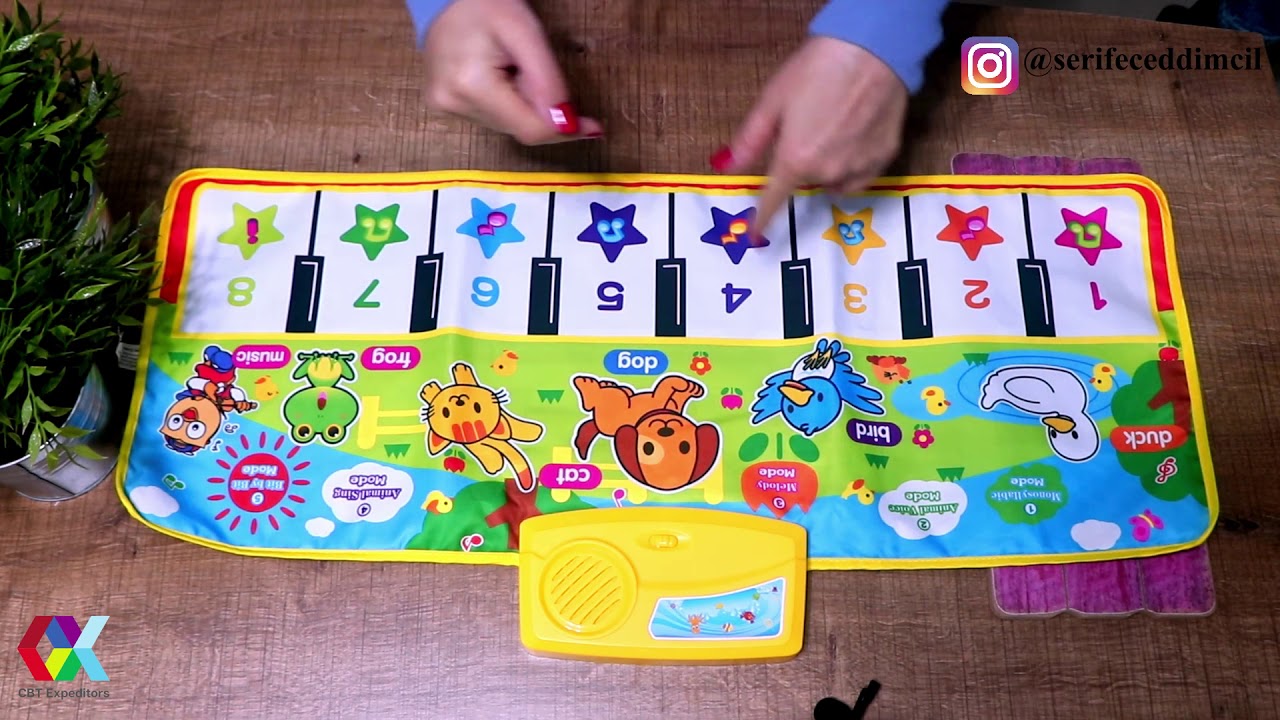 Oyuncak Piyano Paspas / M&uuml;zikli Oyun Matı